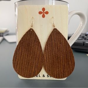 Nickel & Suede Leather Earrings